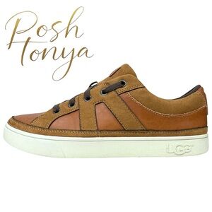 UGG Marcus Leather Sneakers Tan Suede Size 6 Preppy Academia